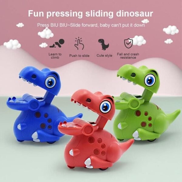 SUPER TOY Cute Mini Toys Press & Go Shark, Dinosaur & Fish Toys for Kids Wind Up Key Operated Toy for Kids for Toddlers/Baby Pack of 3 (Multicolored) - Image 5