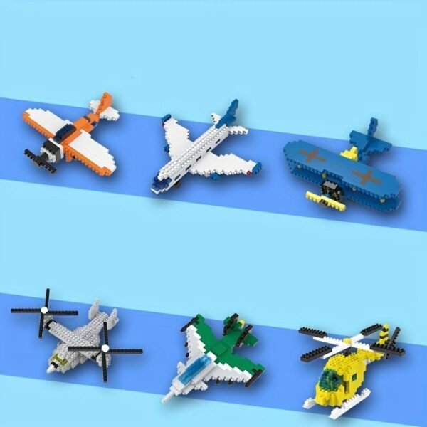 SUPER TOY 198PC Airplane Building Blocks Aircraft Toy for Kids Jet Plane 3D Building Brick Puzzle Kit Aeroplane Making STEM Learning Toy Birthday Gift for Boys and Girls 6-15 Years - Image 4