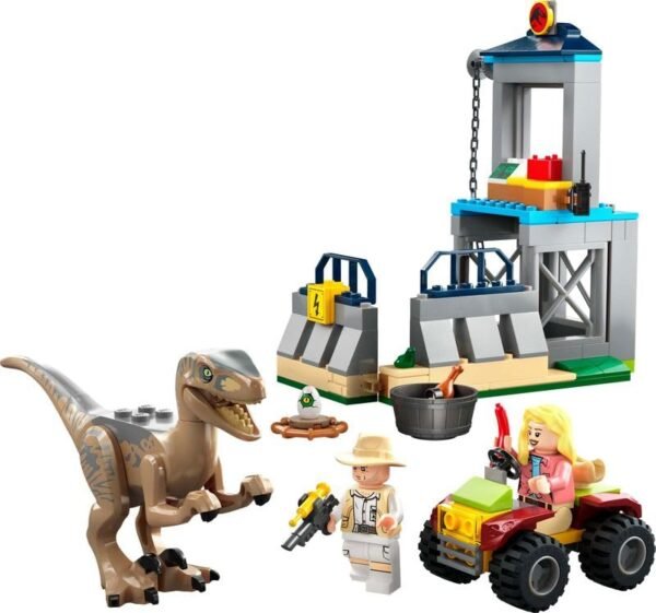 LEGO Jurassic Park Velociraptor Escape 76957 Building Toy Set (137 Pieces),Multicolor - Image 4