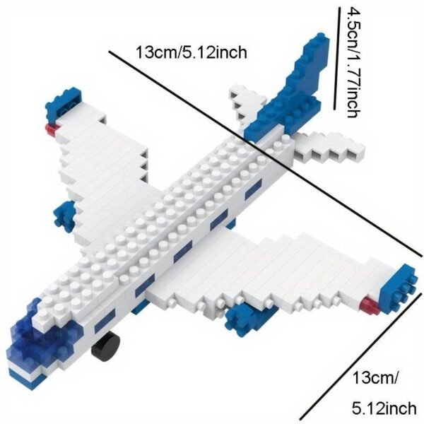 SUPER TOY 198PC Airplane Building Blocks Aircraft Toy for Kids Jet Plane 3D Building Brick Puzzle Kit Aeroplane Making STEM Learning Toy Birthday Gift for Boys and Girls 6-15 Years - Image 6