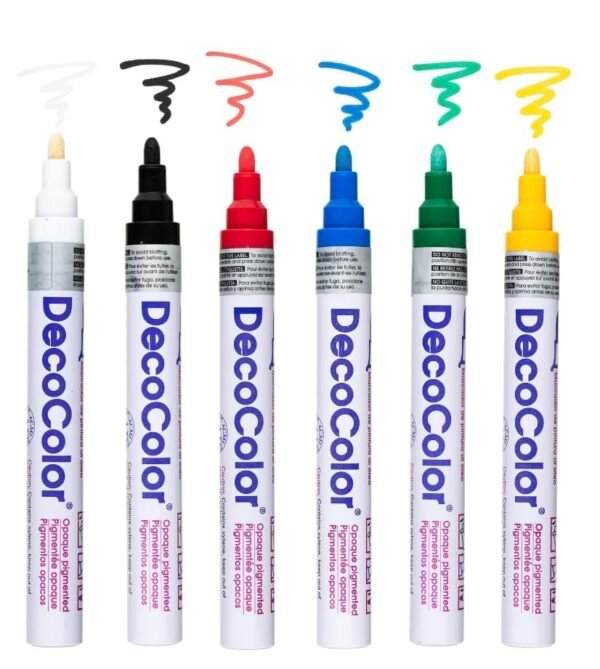 Marvy Uchida Broad line DecoColor Paint Marker Pack OF 1 Pcs (White) - Image 2