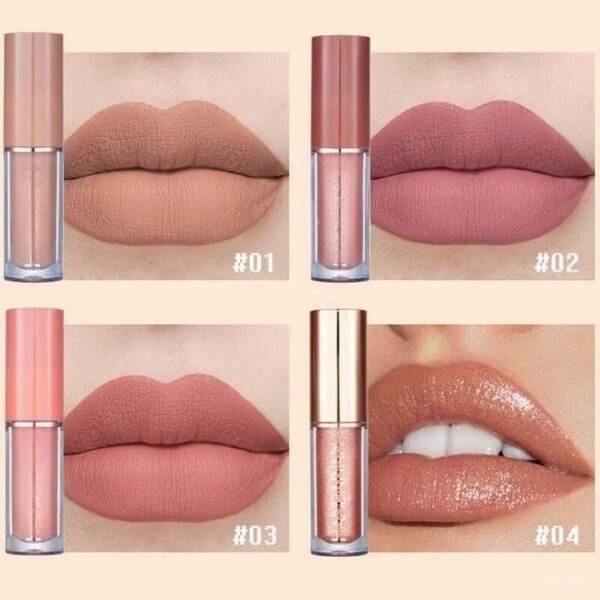 12 Pcs Matte Liquid Lipstick Set With 12 Different Colors Shade, Waterproof, Long Lasting Nude Lip Gloss Set - Image 5