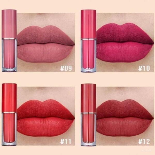 12 Pcs Matte Liquid Lipstick Set With 12 Different Colors Shade, Waterproof, Long Lasting Nude Lip Gloss Set - Image 7